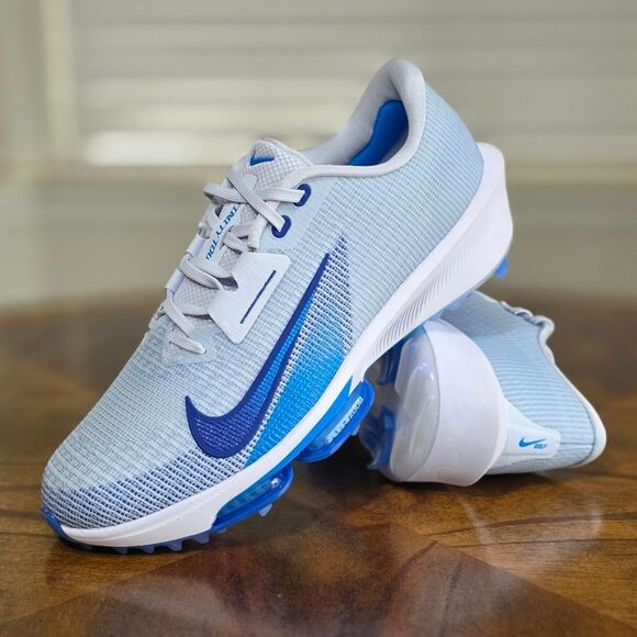 Nike Air Zoom Infinity Tour 2 Golf Shoes Men's 10.5 Grey Royal Blue FD0217-001 - Picture 1 of 16